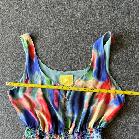 Maeve by Anthropologie Women's Size 2 Aloisia Watercolor Silk Flowy Maxi Dress - Picture 8 of 16